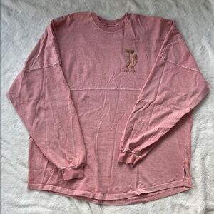 Disneyland Spirit Jersey Pink Glitter Logo Long Sleeve – Size L